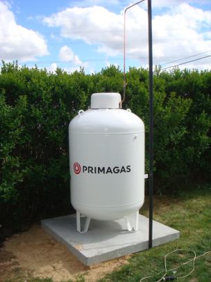 instalaciónde gas propano con depósito para pequeña vivienda (a granel)