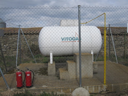 instalación de gas propano con depósito para pequeña (a granel)